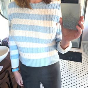 CC Hughes Blue and White Striped Sweater